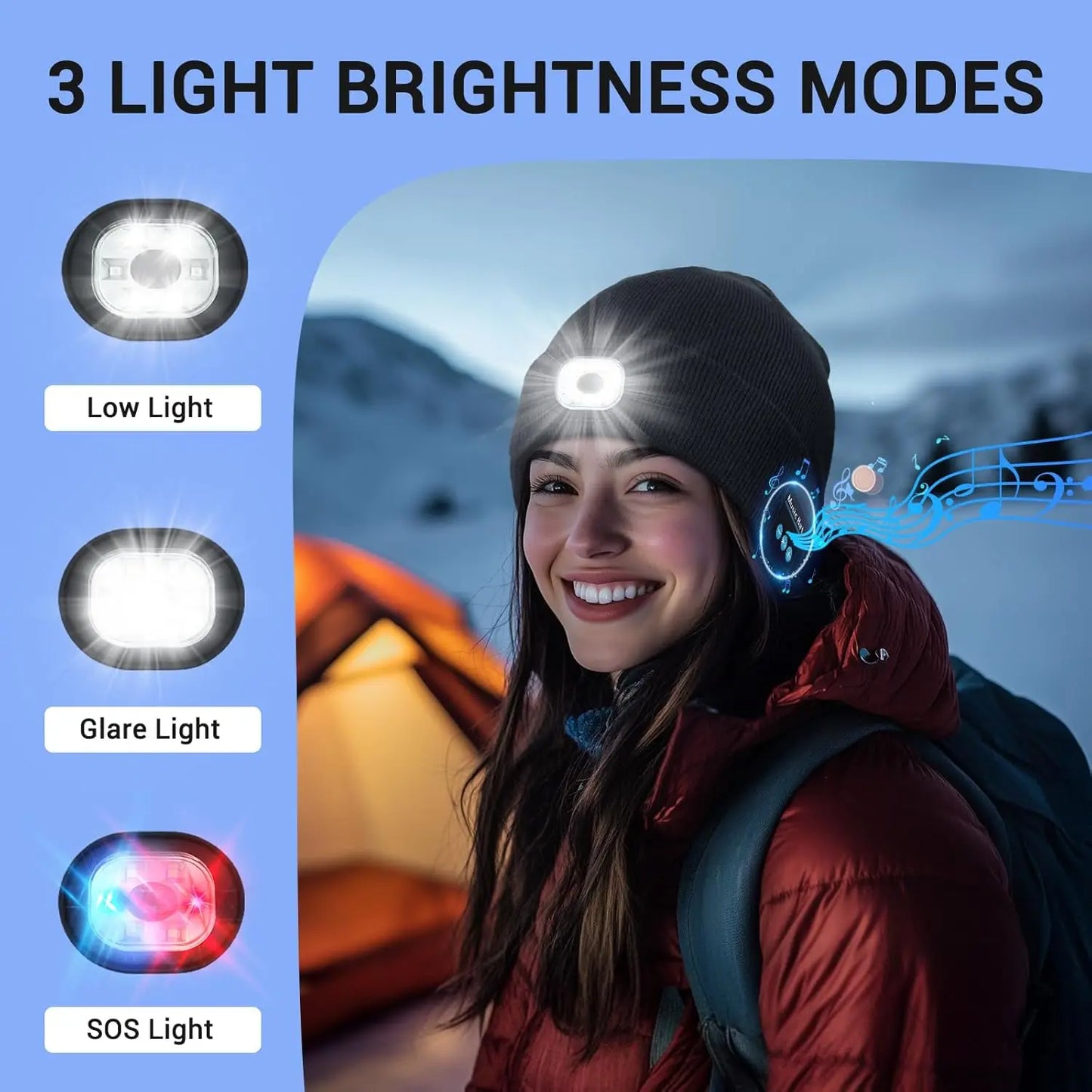 LED-valaistu Bluetooth-pipo / Hands-free Valopipo Musiikille ja Puheluille