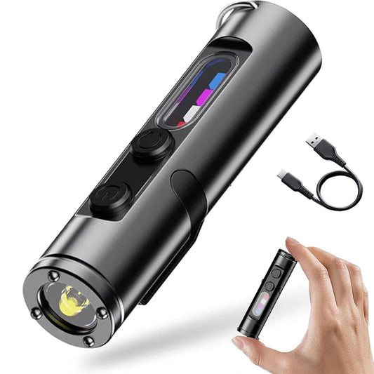 Monitoiminen Miniled-taskulamppu & Sytytin / USB-ladattava Retkeilyvalo ja Kipinälähde
