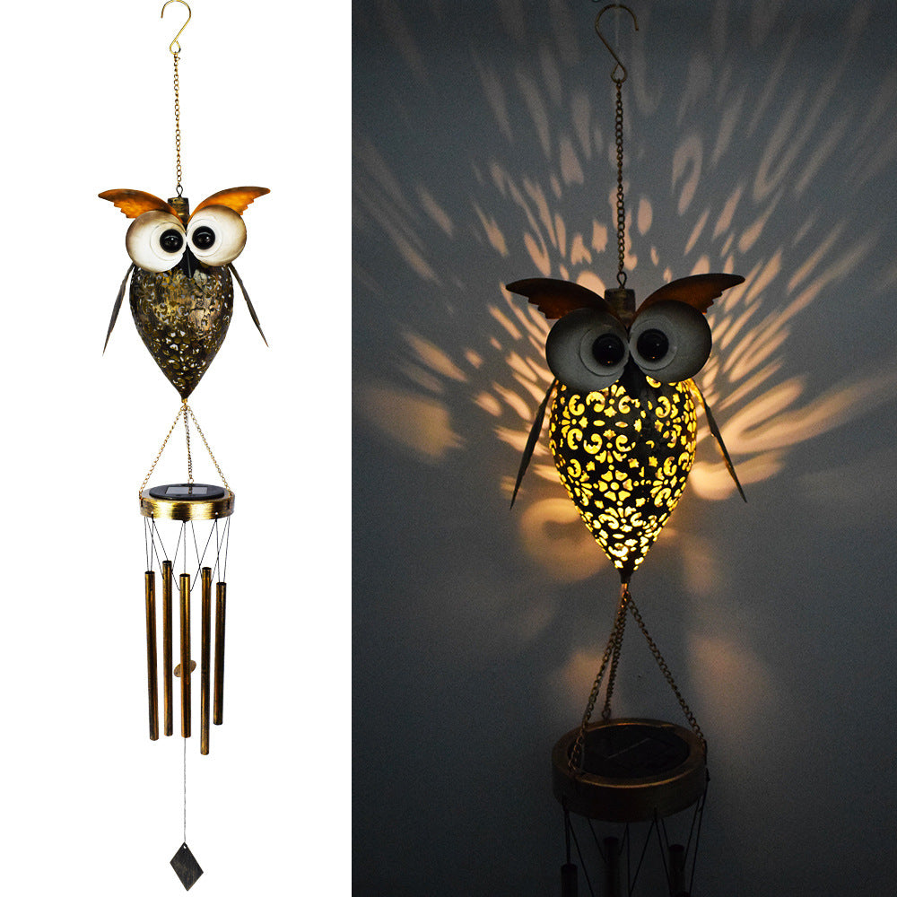 Aurinkokäyttöinen Auringon- ja Kuunmuotoinen Metalliriipus / LED-kuvio Ulkokoriste