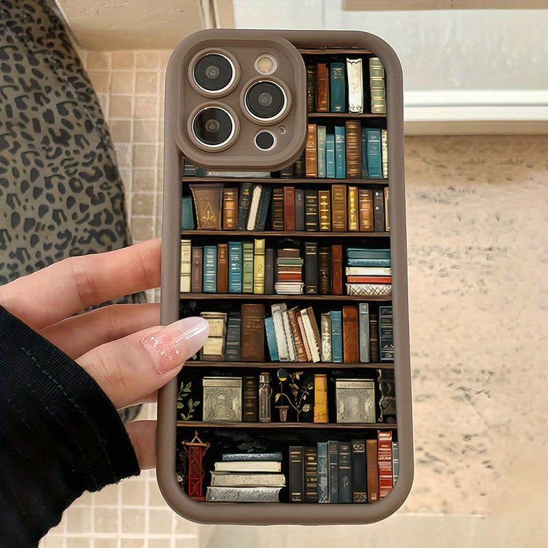 Retro Kirjan Selkämyksellä -suojakuori iPhone Pehmeä Silikoninen