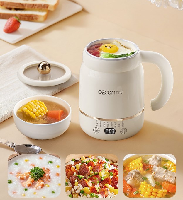 Cecon P03 Monitoiminen Sähkökeitin / 6-in-1 Kuumajuomalasi