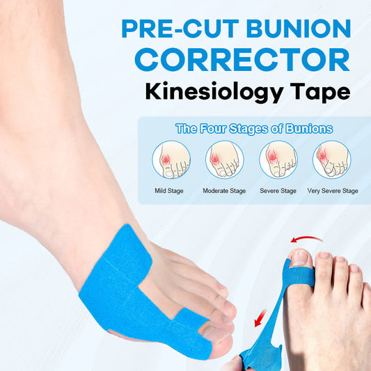 Valmiiksi leikattu kinesioteippi hallux valgus -luunpohjan luunmurtumiin