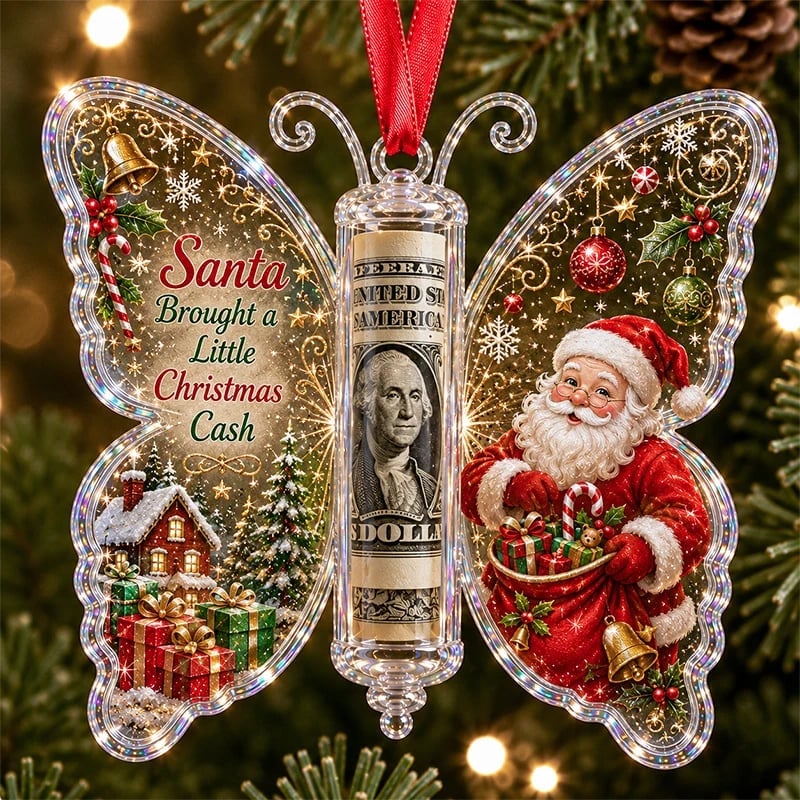 🦋💵 Jouluinen käteislahjaperhonen koriste – lomamuisto rahanpidike 🎄✨