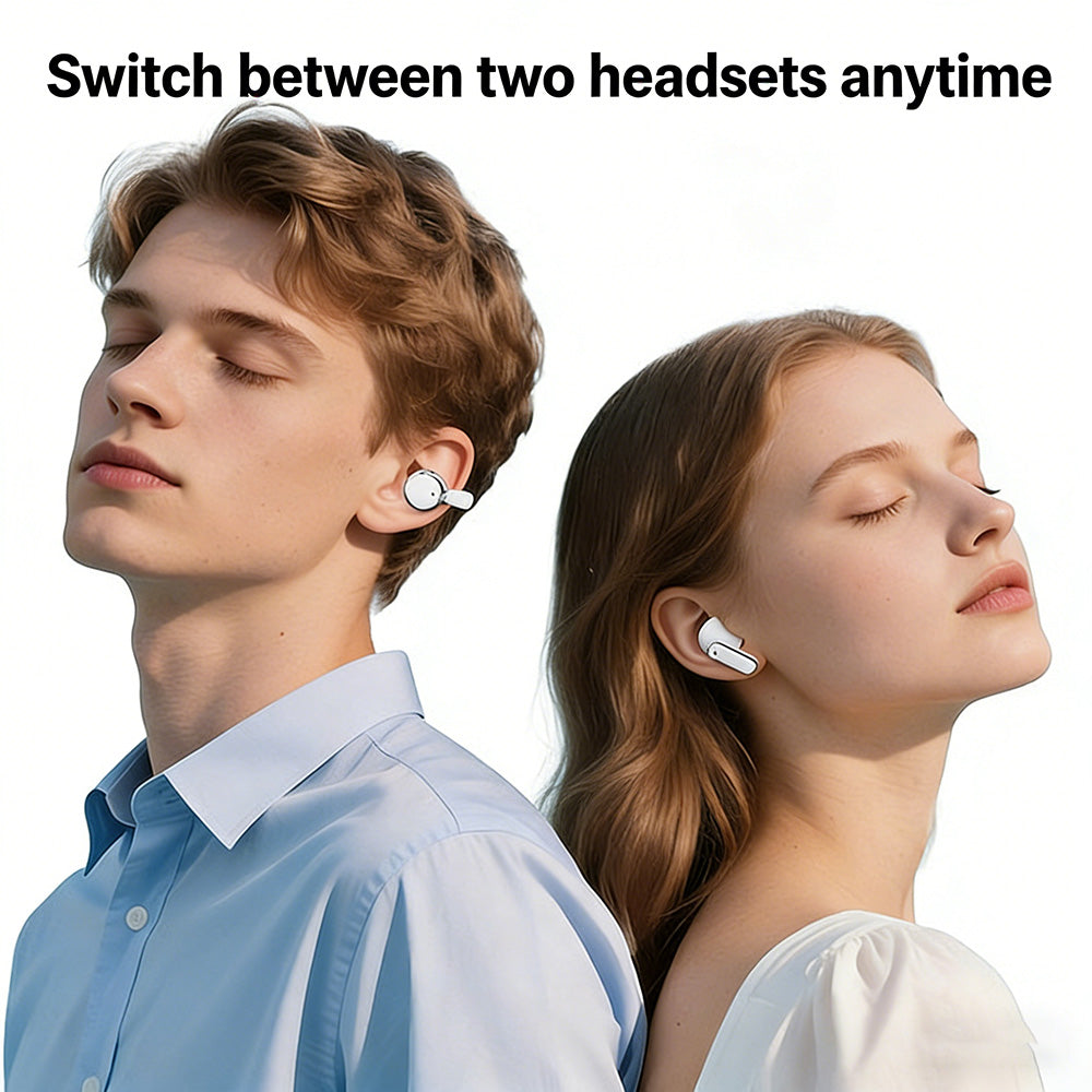2-in-1 Langattomat Bluetooth-nappikuulokkeet Korvaklipseillä ja Nappikuulokkeilla | 30 Tuntia Toistoaikaa