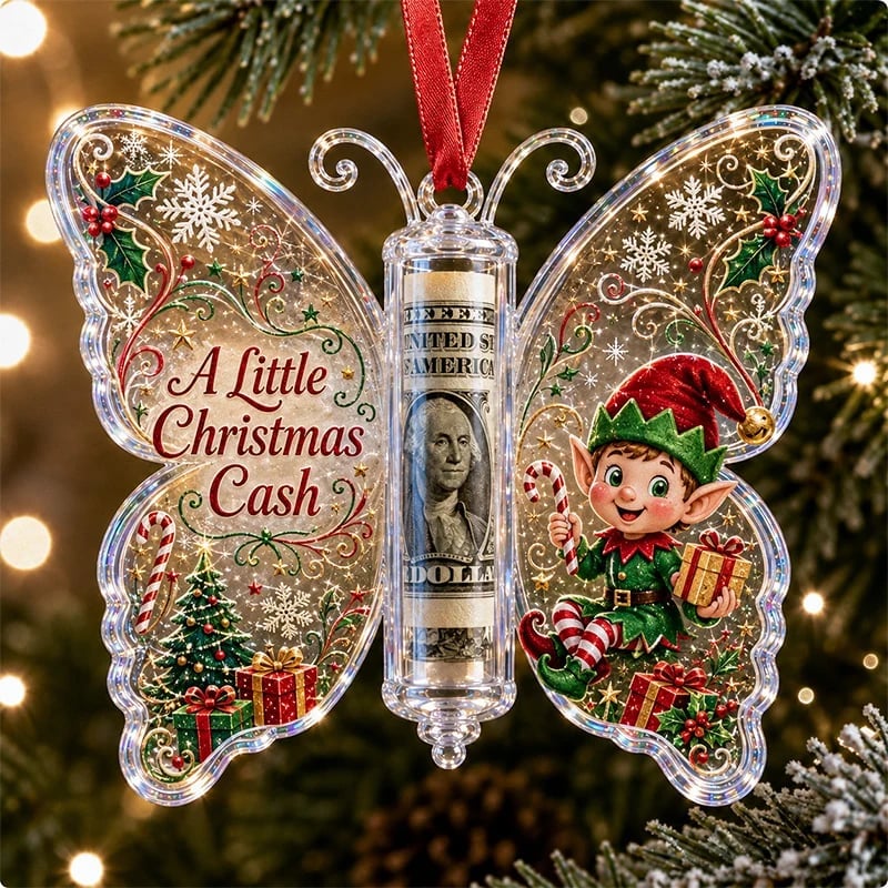 🦋💵 Jouluinen käteislahjaperhonen koriste – lomamuisto rahanpidike 🎄✨