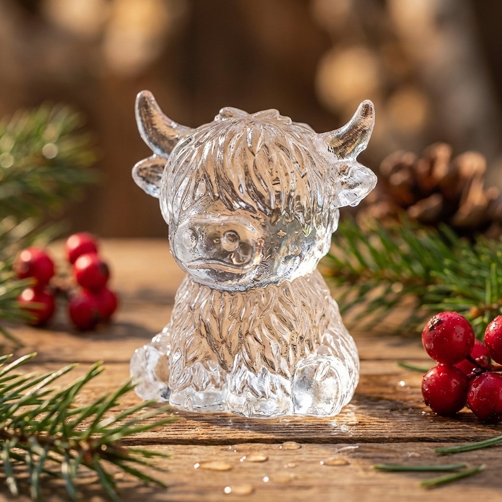 🐮 Mini Highland Cow -jääkuutiomuotit – Söpö 3D-jää juomiin, juhliin ja lahjoihin