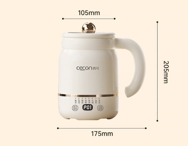 Cecon P03 Monitoiminen Sähkökeitin / 6-in-1 Kuumajuomalasi