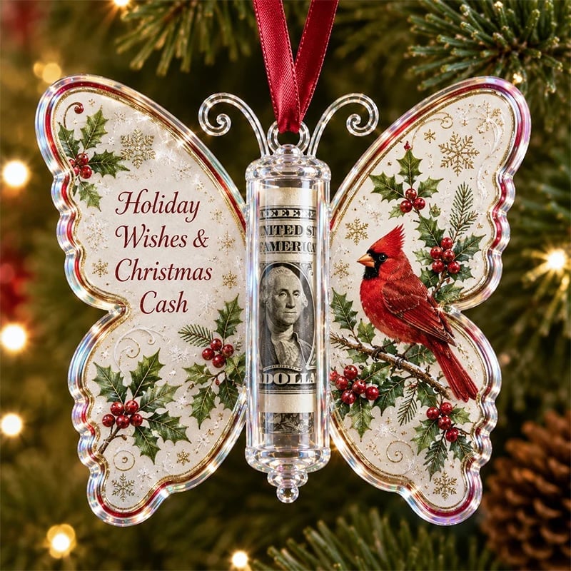 🦋💵 Jouluinen käteislahjaperhonen koriste – lomamuisto rahanpidike 🎄✨