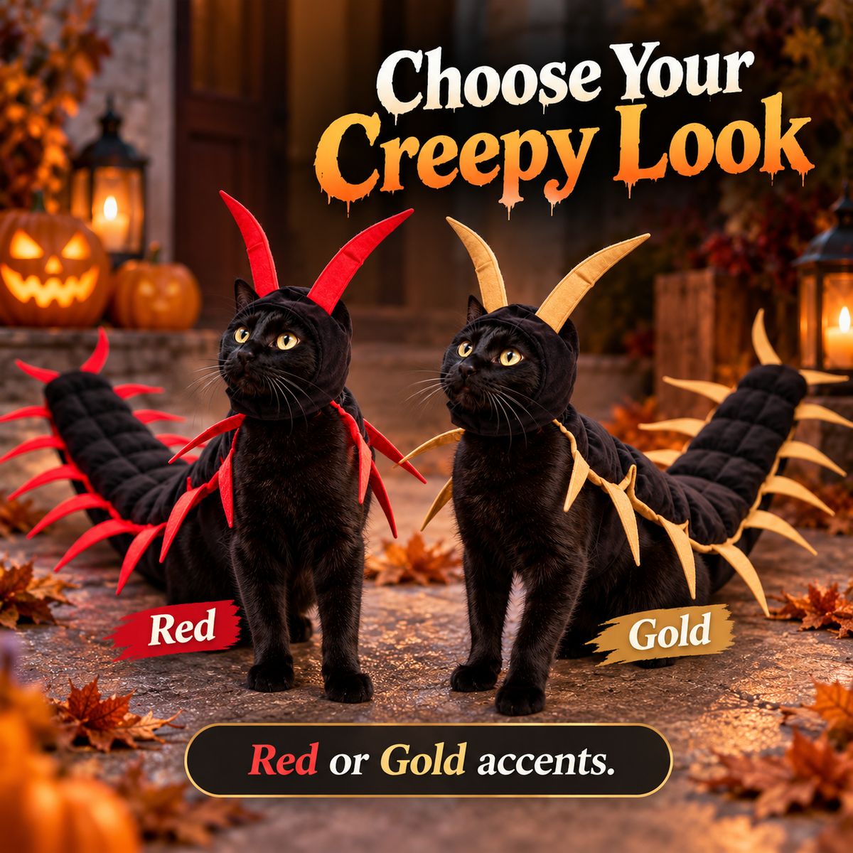 🎃 Söpö mutta karmiva Halloween-asu lemmikille: tuhatjalkainen – 3D-ryömimisasu koirille ja kissoille 🐾