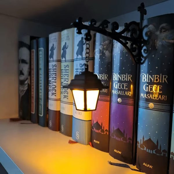 Kirjastovalaisin, koristeellinen kirjahyllyvalaistus | Vintage-kirjanurkkauksen LED-lamppu