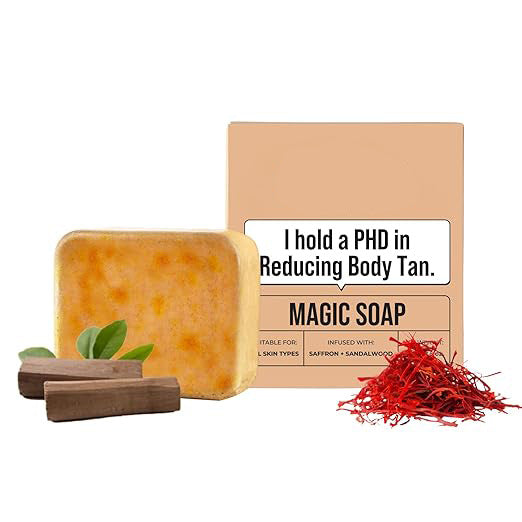 Sandalwood &amp; Saffron Brightening Magic Soap — Käsintehty Heleyttävä Saippuapala