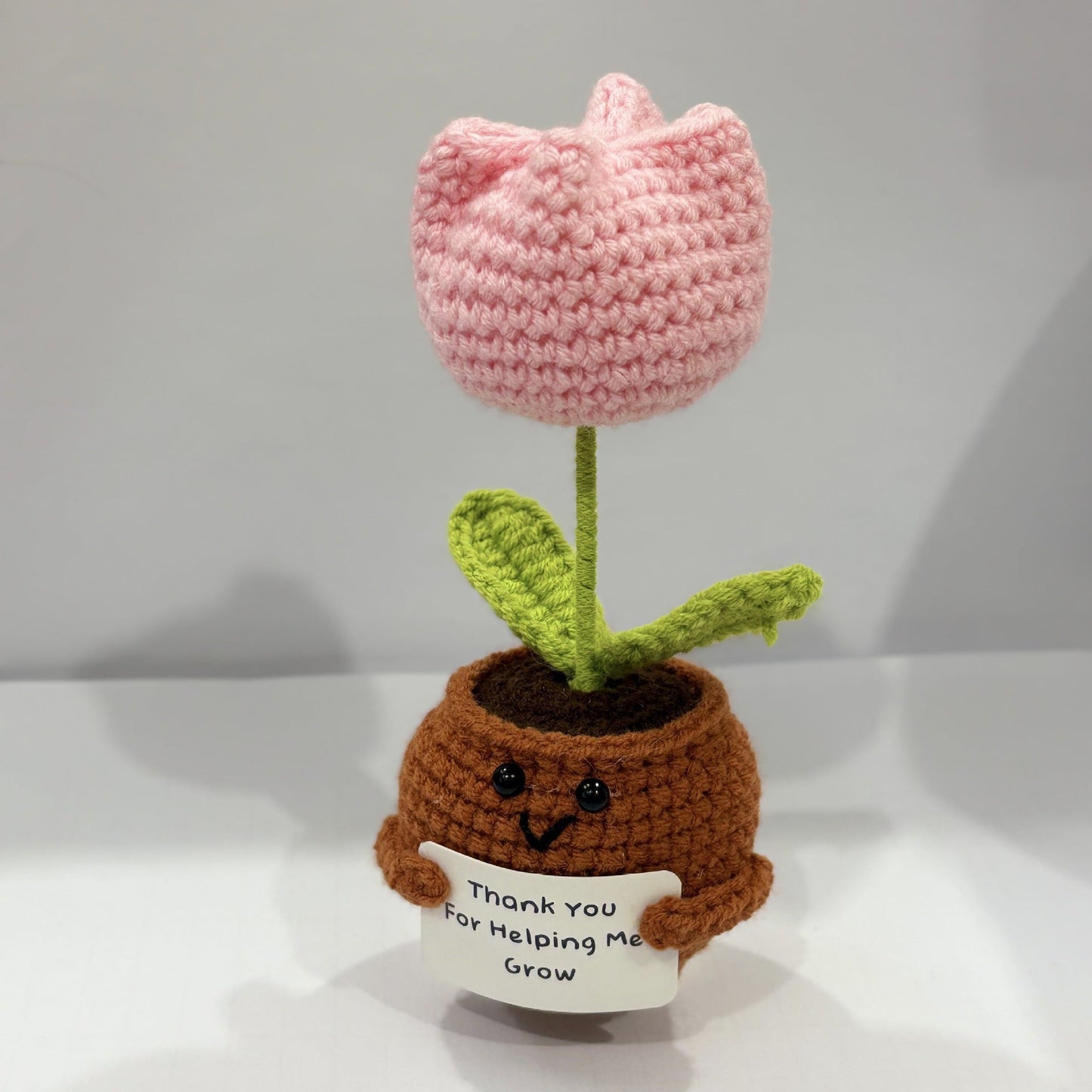 🌱Käsintehty virkattu emotionaalisen tuen ruukkukasvi