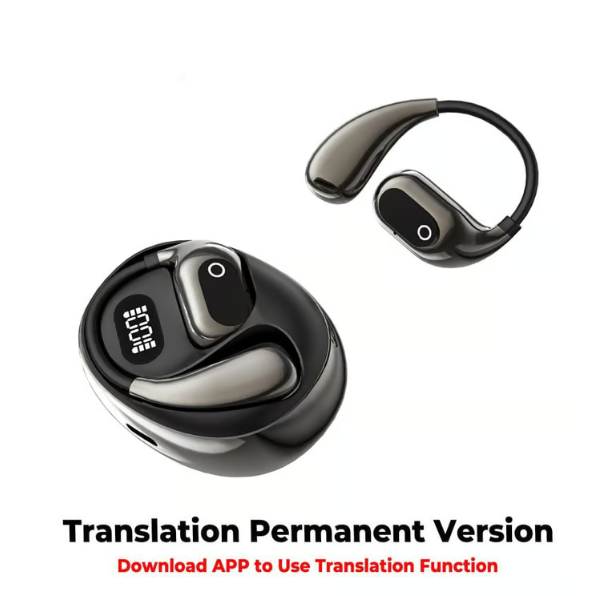 MS190-käännösnappikuulokkeet, tukevat reaaliaikaista käännöstä 156 kielellä sovelluksen avulla, Bluetooth 5.3 -kuulokkeet