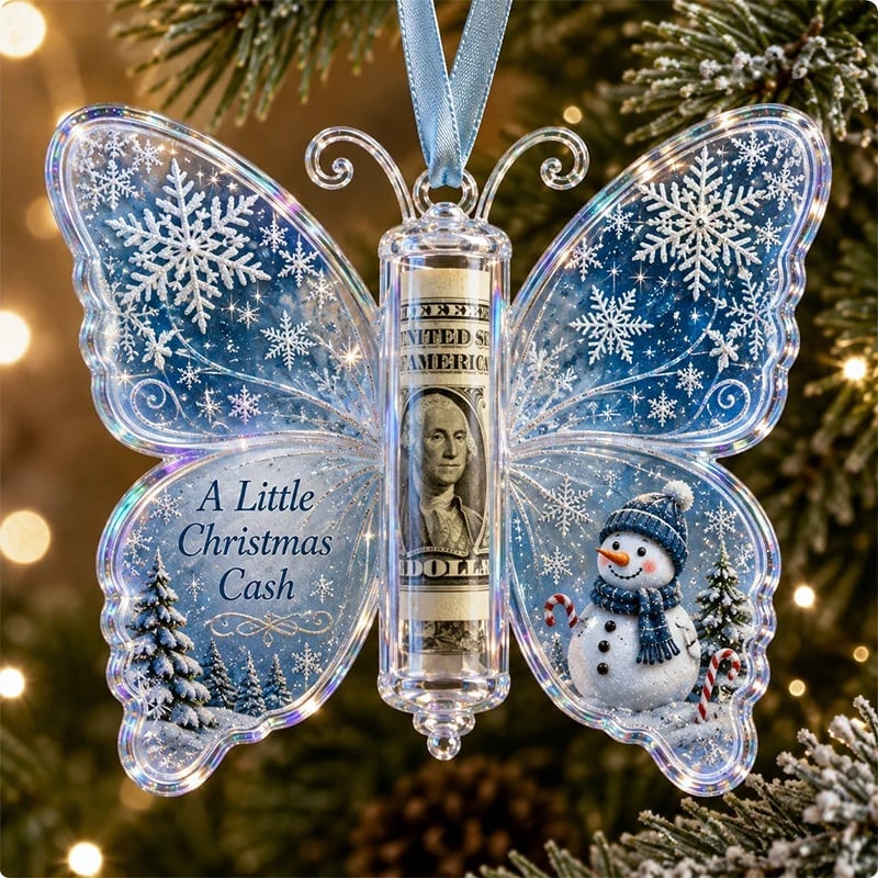 🦋💵 Jouluinen käteislahjaperhonen koriste – lomamuisto rahanpidike 🎄✨