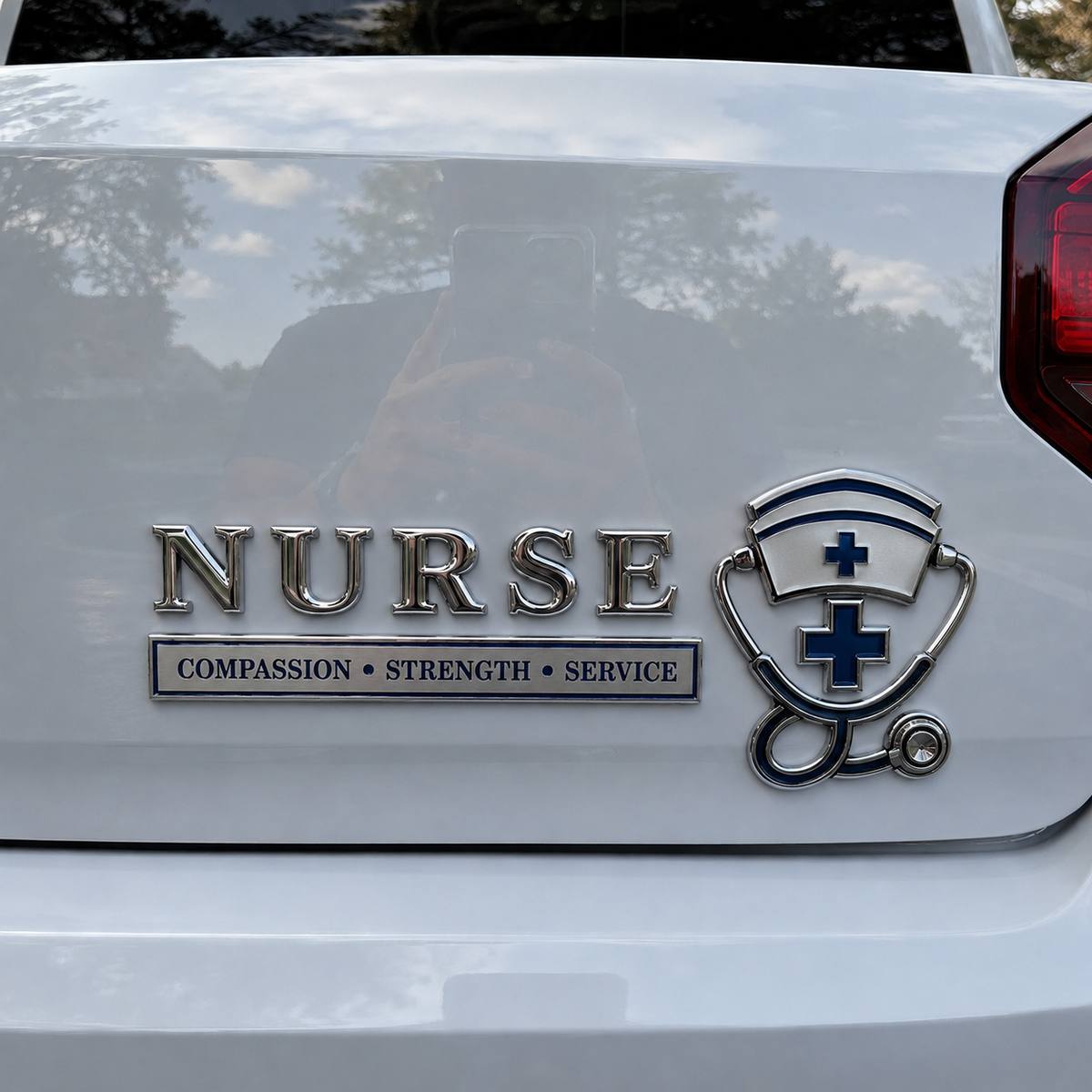 🏆 Viimeisen päivän tarjous: 49 % alennus! 💉 Metallinen autotunnus: Sairaanhoitajan myötätunto, voima ja palvelu