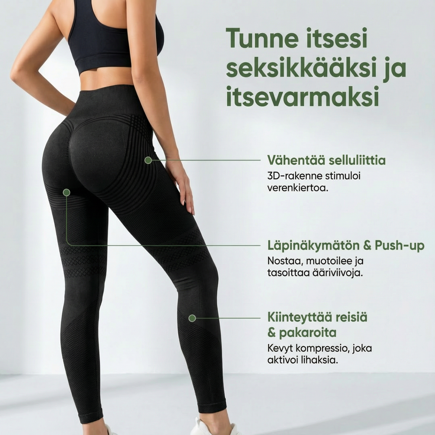 3D Sculpt Leggings – Muotoile siluettisi vaivattomasti