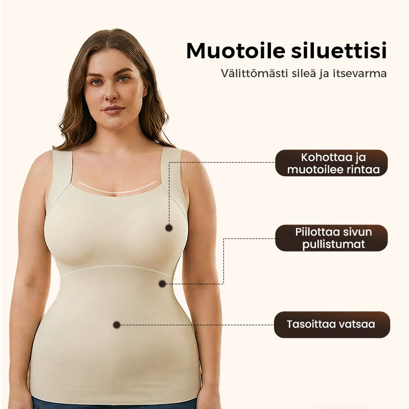 📢📢 50% alennus! Naisten U-kaulan lämpöpaita sisäänrakennetulla rintaliivillä – Lämmin, tukevan mukava ja rintaliivittömän rento ❄️❤️