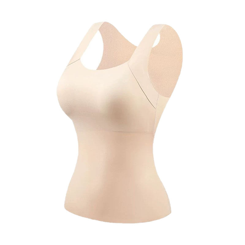 📢📢 50% alennus! Naisten U-kaulan lämpöpaita sisäänrakennetulla rintaliivillä – Lämmin, tukevan mukava ja rintaliivittömän rento ❄️❤️