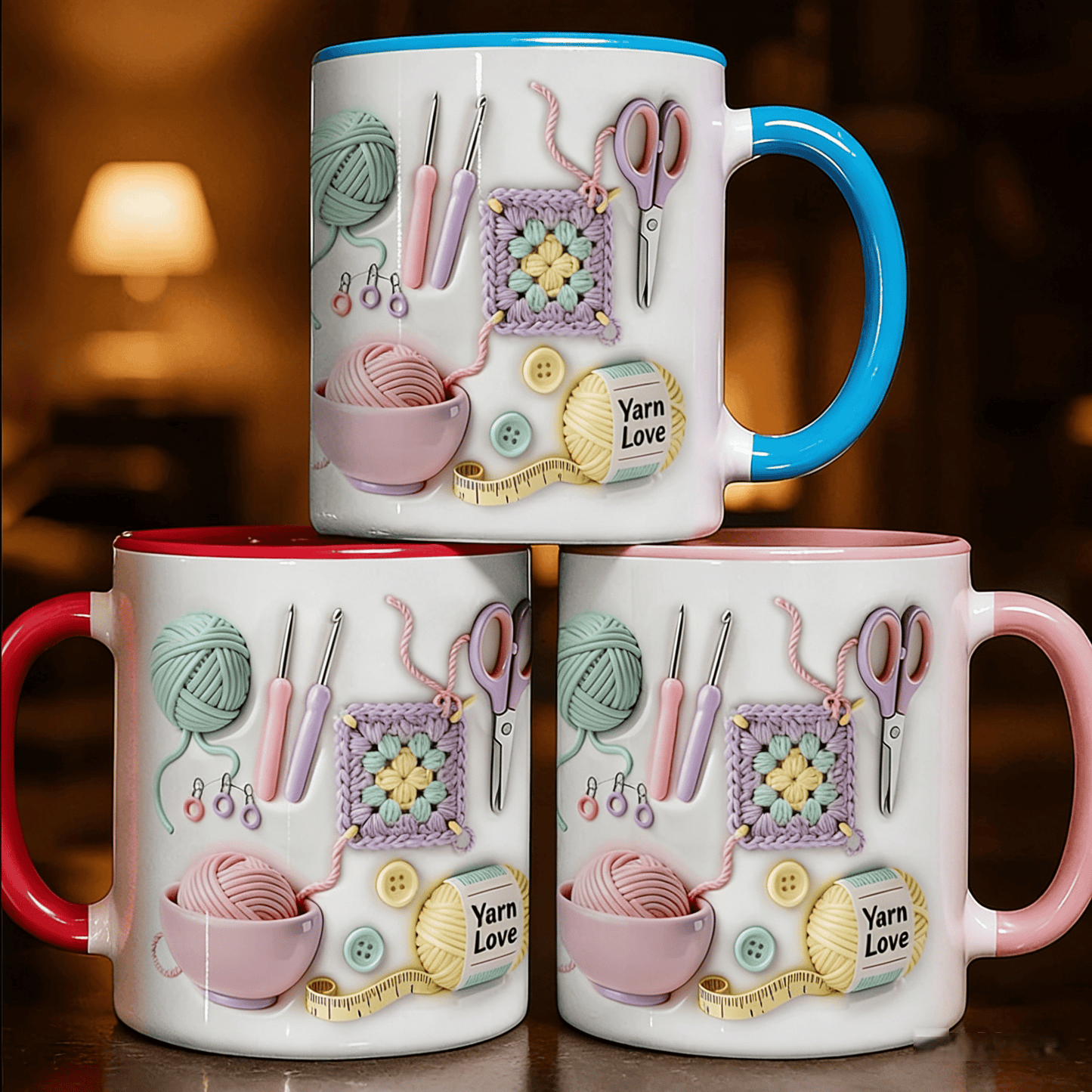 🧶 Muki tekstillä "Lankarakkaus" - lahja käsityöläisille ja luoville sieluille