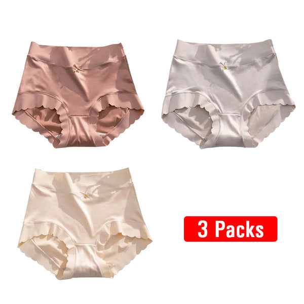( 🎁 2025 uudenvuoden kuuma myynti 70% pois🎁) Pay1 Get 2 (3pack) Premium Satin Antibakteerinen Ice Silk Kosteutta imevät pikkuhousut