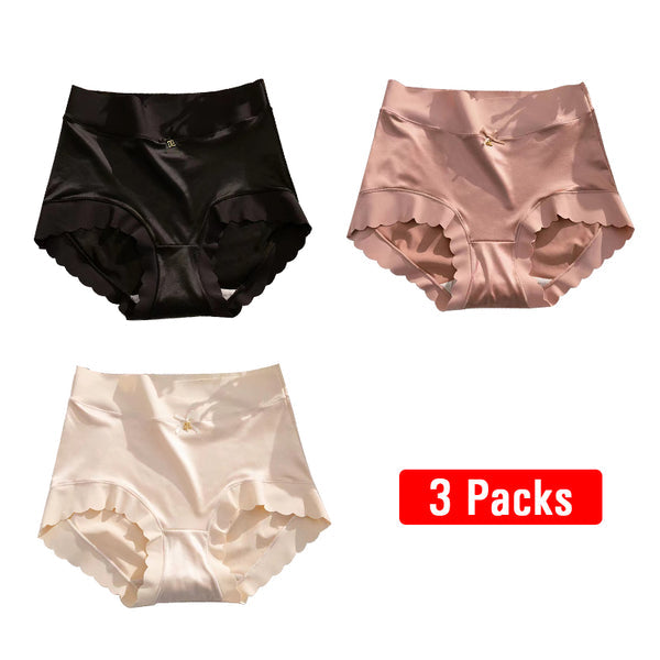 ( 🎁 2025 uudenvuoden kuuma myynti 70% pois🎁) Pay1 Get 2 (3pack) Premium Satin Antibakteerinen Ice Silk Kosteutta imevät pikkuhousut