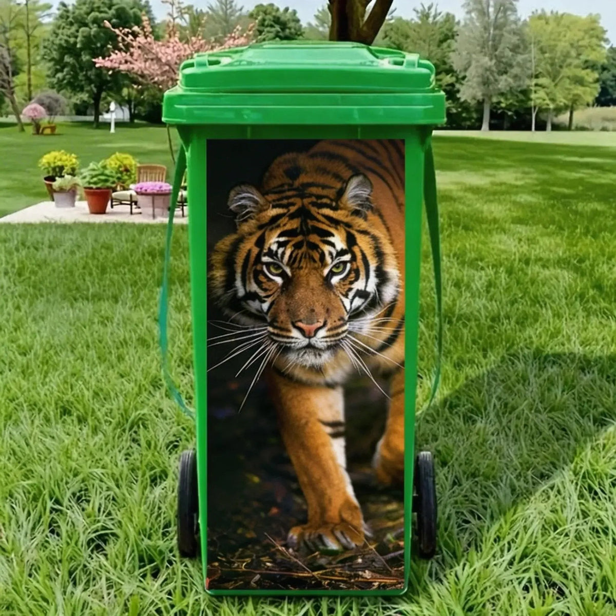 🦒🐯Luova roskakoritarra värikkäällä sarjakuvalla✨