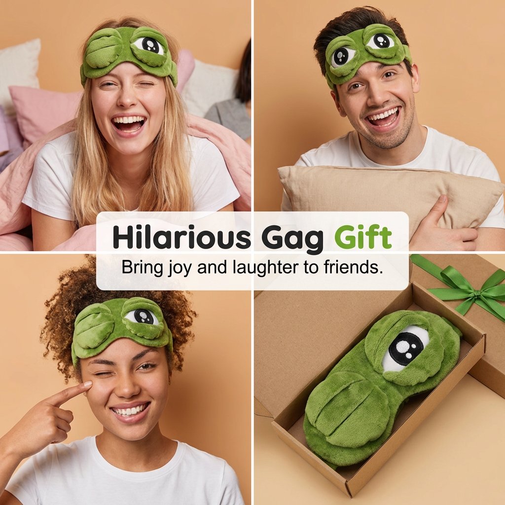 🔥Kuuma tarjous 49% ALE✨ 3D-söpö sammakko-uni-naamio🐸
