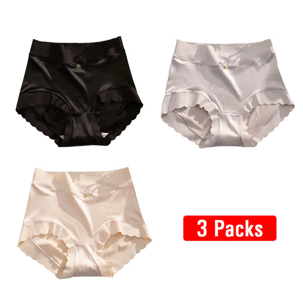 ( 🎁 2025 uudenvuoden kuuma myynti 70% pois🎁) Pay1 Get 2 (3pack) Premium Satin Antibakteerinen Ice Silk Kosteutta imevät pikkuhousut