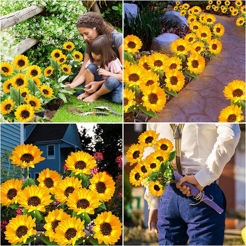 🌻 50% ALE! ☀️ Vedenpitävät aurinkokennolla toimivat auringonkukkalamput - realistiset terälehdet, IP65-suojausluokka, automaattinen syttyminen 8–12 tunniksi ☀️🌻
