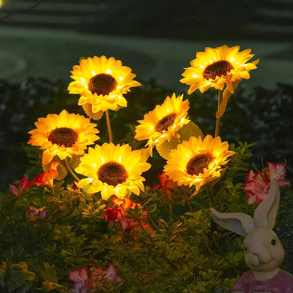 🌻 50% ALE! ☀️ Vedenpitävät aurinkokennolla toimivat auringonkukkalamput - realistiset terälehdet, IP65-suojausluokka, automaattinen syttyminen 8–12 tunniksi ☀️🌻