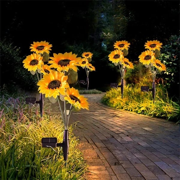 🌻 50% ALE! ☀️ Vedenpitävät aurinkokennolla toimivat auringonkukkalamput - realistiset terälehdet, IP65-suojausluokka, automaattinen syttyminen 8–12 tunniksi ☀️🌻