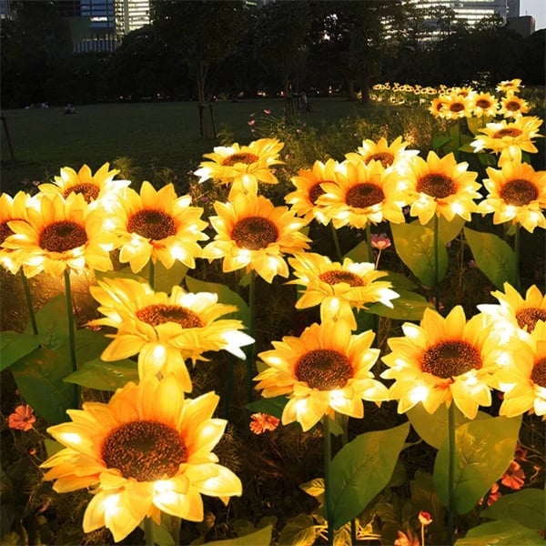 🌻 50% ALE! ☀️ Vedenpitävät aurinkokennolla toimivat auringonkukkalamput - realistiset terälehdet, IP65-suojausluokka, automaattinen syttyminen 8–12 tunniksi ☀️🌻