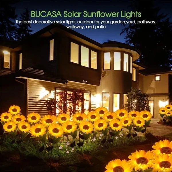 🌻 50% ALE! ☀️ Vedenpitävät aurinkokennolla toimivat auringonkukkalamput - realistiset terälehdet, IP65-suojausluokka, automaattinen syttyminen 8–12 tunniksi ☀️🌻