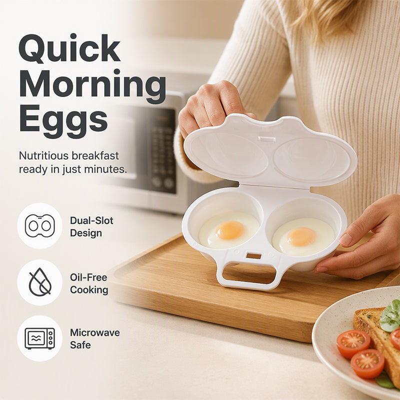 🍳Osta yksi, saat toisen ilmaiseksi✨Kaksinkertainen avaus mikroaaltouunin munankeittimessä