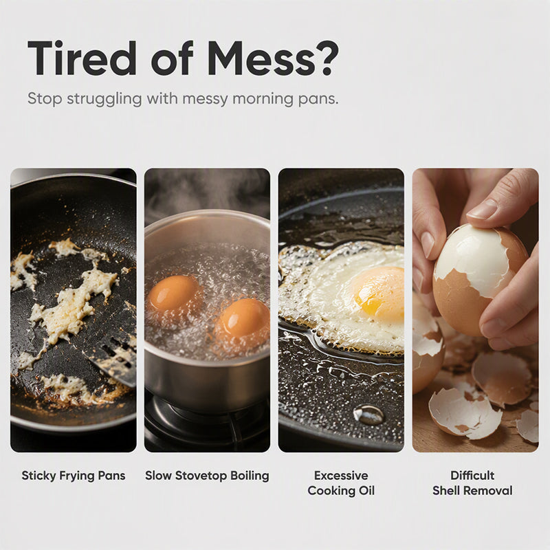 🍳Osta yksi, saat toisen ilmaiseksi✨Kaksinkertainen avaus mikroaaltouunin munankeittimessä