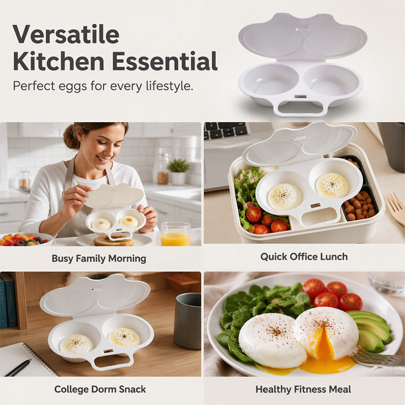 🍳Osta yksi, saat toisen ilmaiseksi✨Kaksinkertainen avaus mikroaaltouunin munankeittimessä